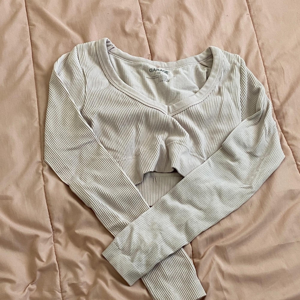 Garage Women's Pink Striped Shirt